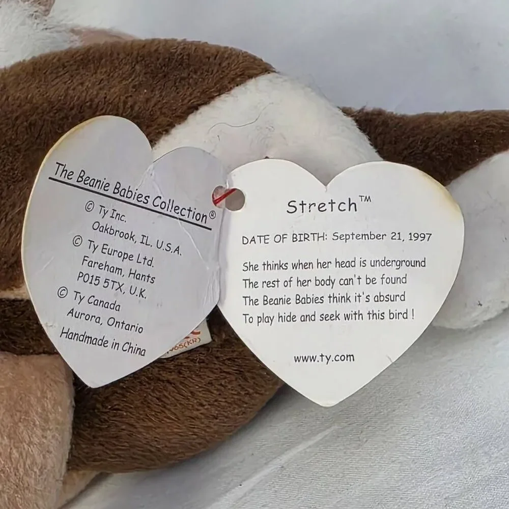 TY Beanie Baby Stretch Ostrich Plush 1997 with Tags
